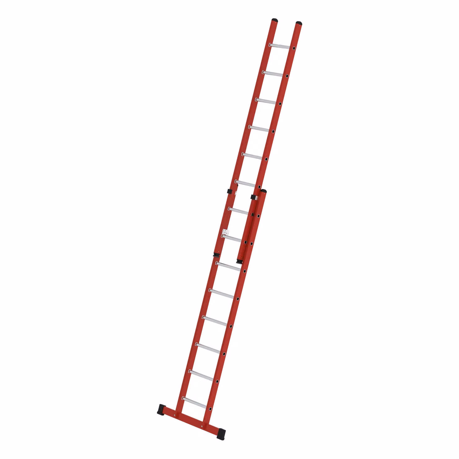 Scala a pioli a 2 sezioni in PRFV/alluminio con traversa standard 2x8 pioli
