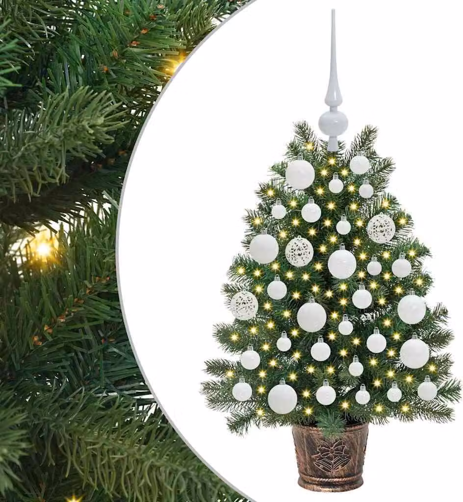 vidaXL Albero di Natale artificiale con 150 LED verde 75 cm PE e PVC