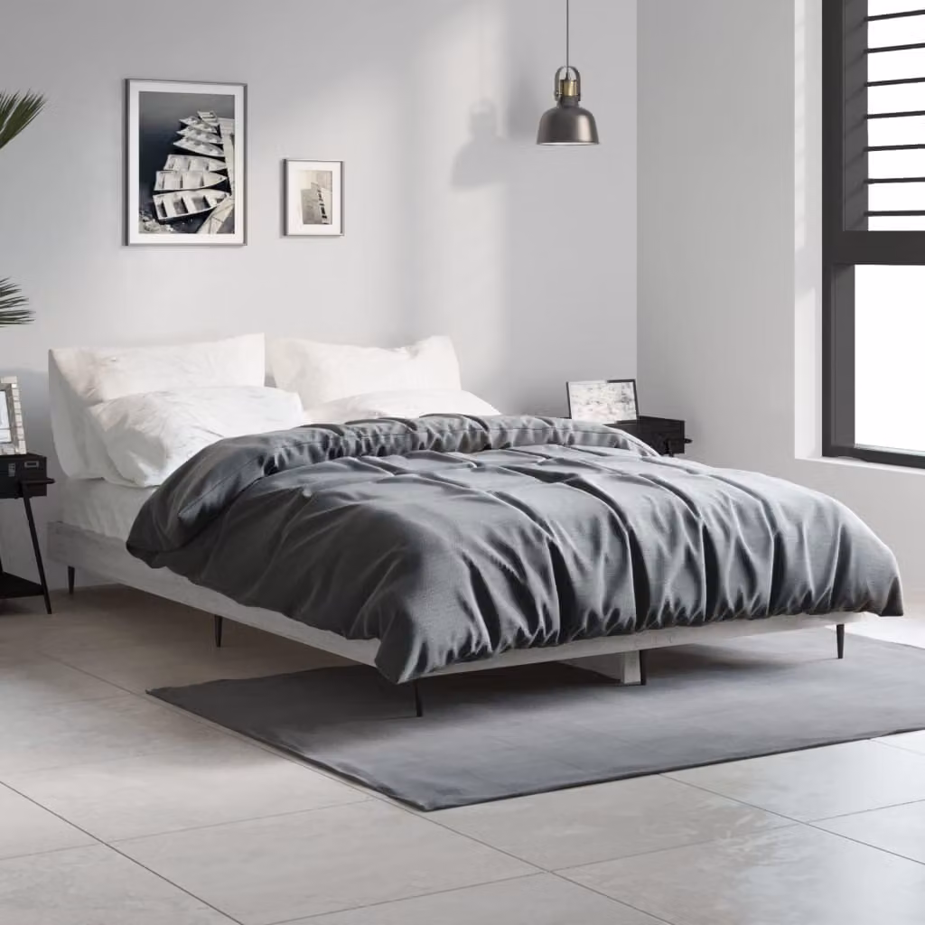 Giroletto vidaXL Grigio in Legno e Metallo L/P/H: 120 x 200 cm