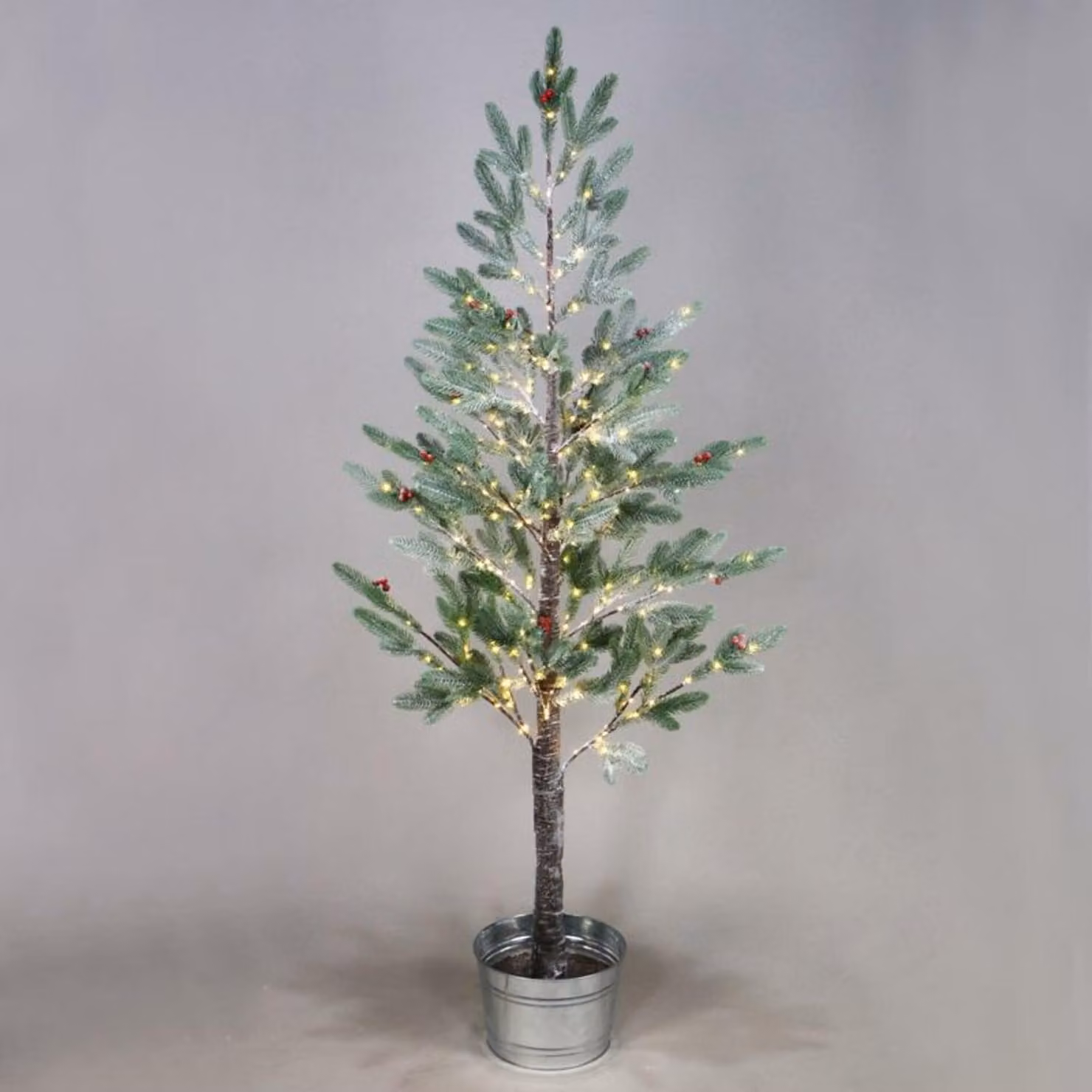 ACA Lighting Snow Pine 384 WW LED 220-240V IP44 200cm diametro 27cm 3m cavo di alimentazione X10384144