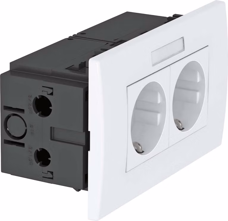 OBO Bettermann Vertr presa unità 2-gang 84x140x59 rws SDE-RW D0RW2B
