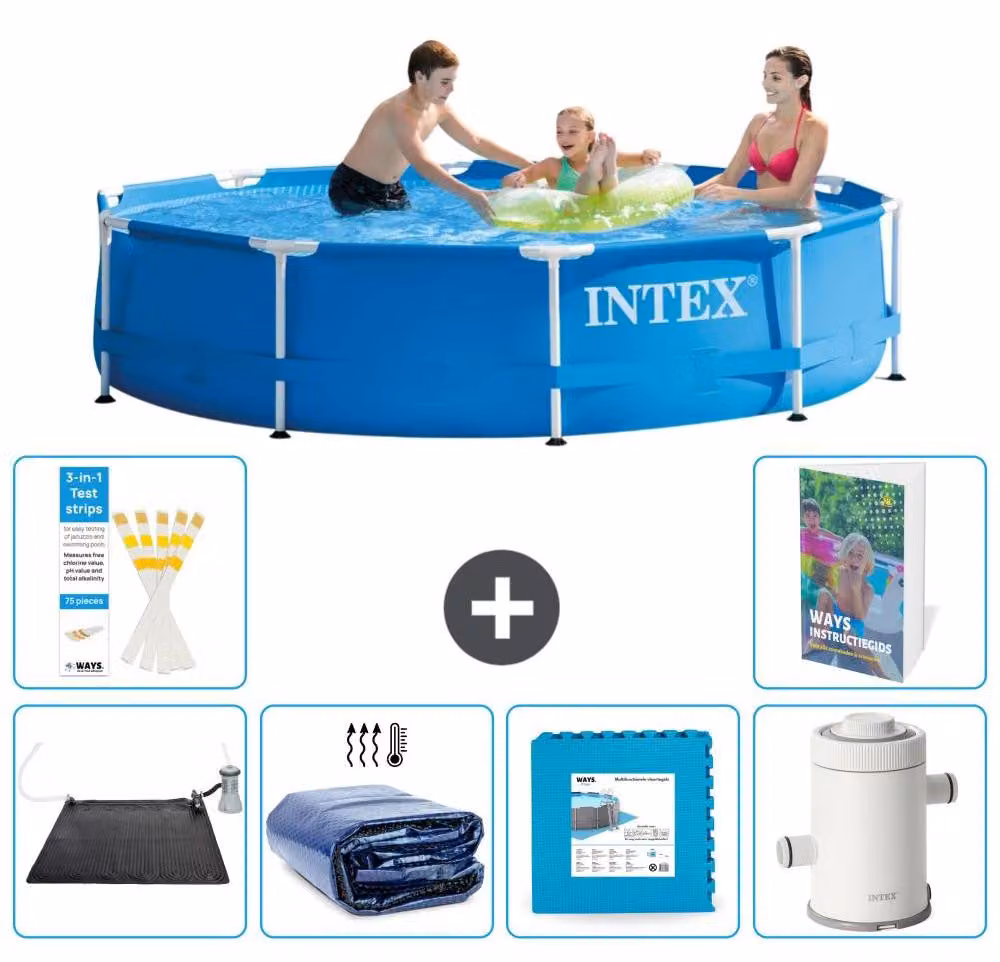 Piscina autoportante rettangolare - 305x76 cm - 5 pezzi - Modello S166