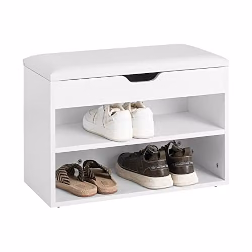 SoBuy Panca scarpiera con cuscino 60x30x44cm per ingresso