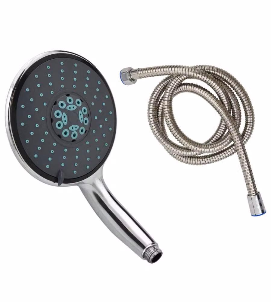Soffione Doccia Manuale Multifunzionale con Tubo 1,5 m Cromato