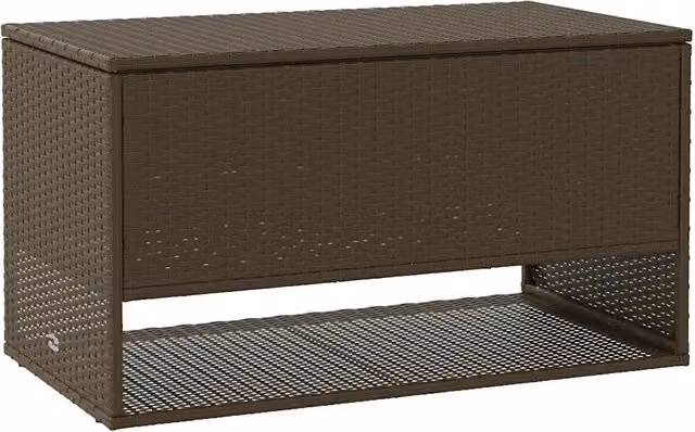 Scatola per cuscini da esterno in polyrattan marrone CFW9795826 L: 100 cm, P: 55 cm, H: 55,5 cm – 1