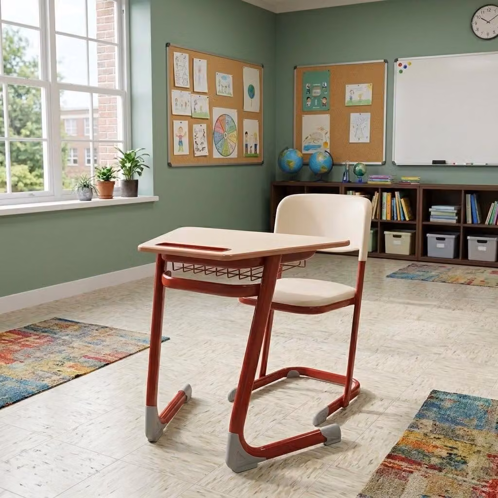 Scrivania moderna per studenti con sedia, set completo per l'arredamento della postazione di studio
