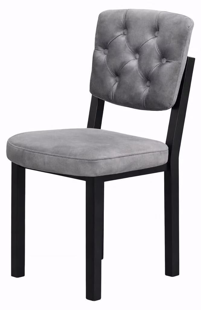 Sedia, stile moderno, colore grigio, nuova, imbottita, comoda, rivestita in tessuto, versatile, confortevole