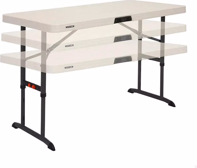 Tavolo pieghevole in plastica Lifetime da campeggio bianco 122x61x86 cm