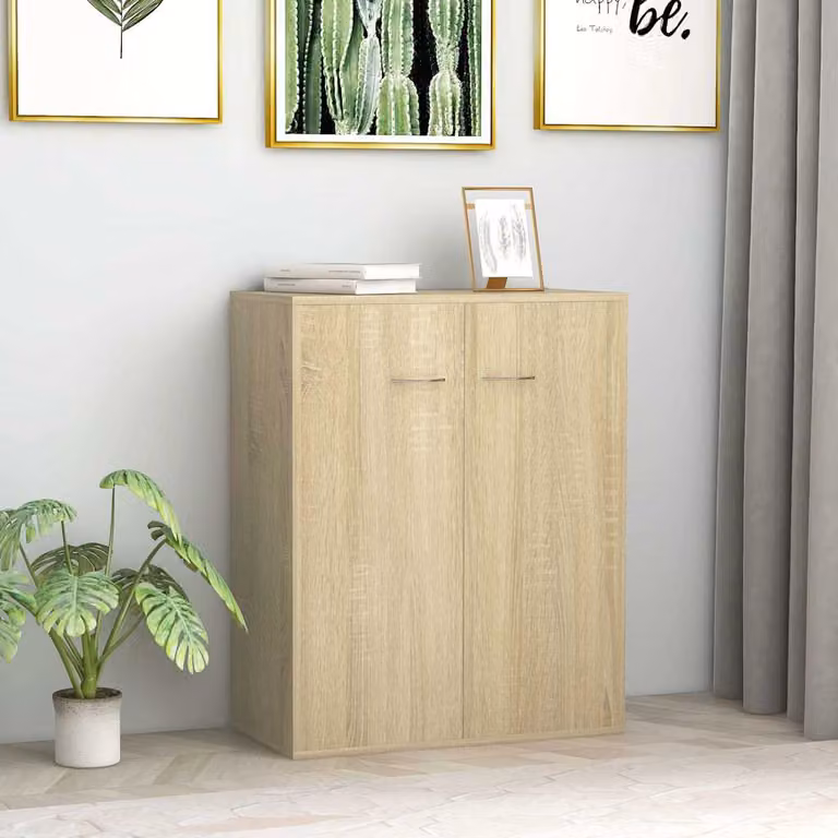 Credenza vidaXL in Legno Multistrato Rovere Sonoma, L 60 cm x P 30 cm x H 75 cm
