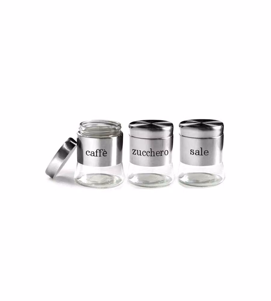 Barattolo Vetro Silver Pz 3 Utilissimi