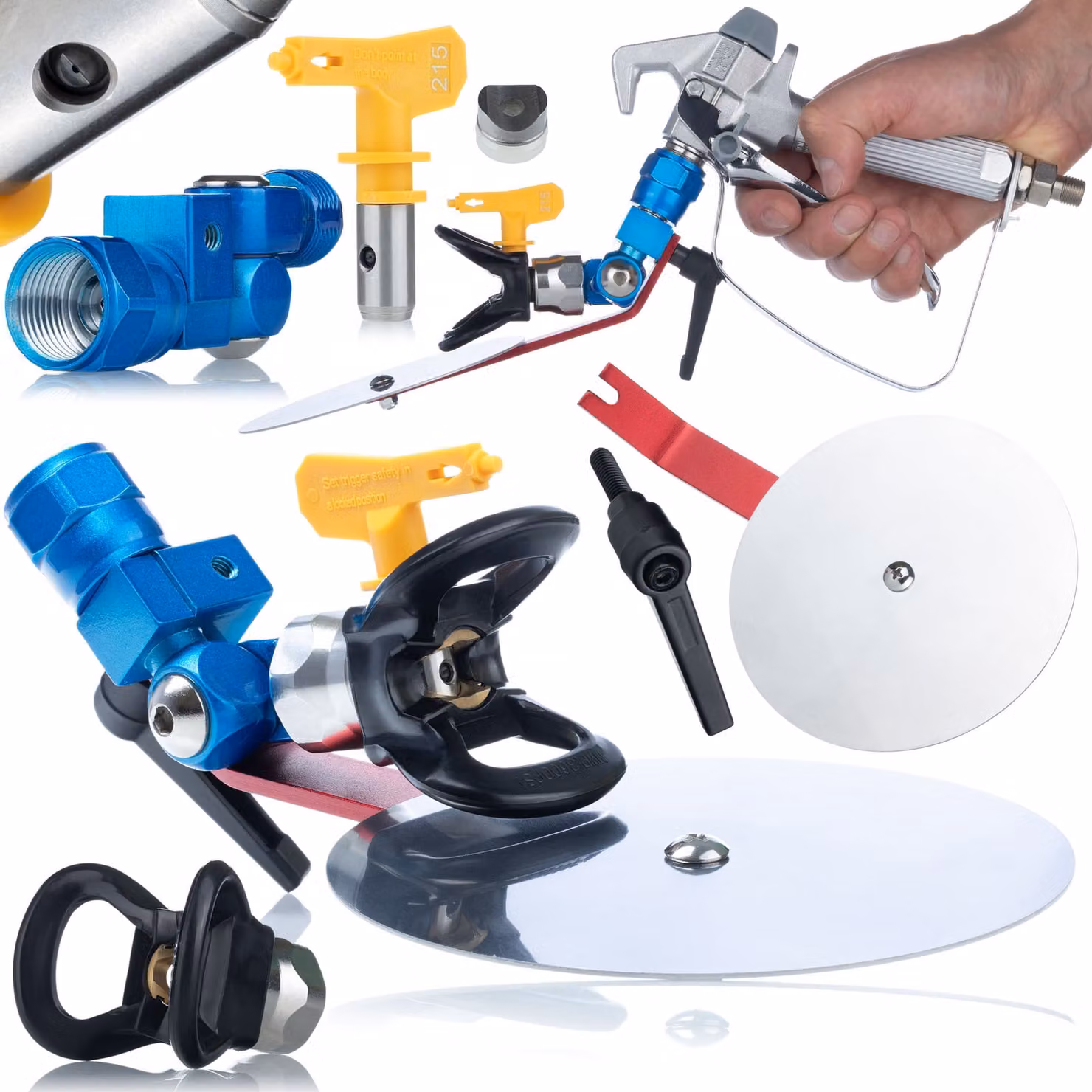 Rosfix Separatore di Vernice Set 7/8" per Spruzzatore di Vernice - Ugello 215, Portaugello RAC V, Guarnizione | Precisione e Versatilità