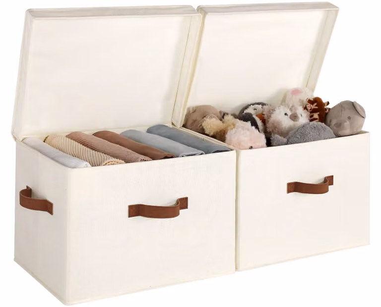 Solidchoice - Set di 2 contenitori di grandi dimensioni con coperchio