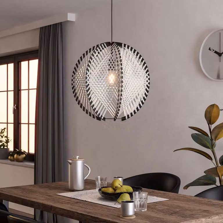 EGLO WAVERTON, Nero, Acciaio, Universale, IP20, Classe II, Attacco E27