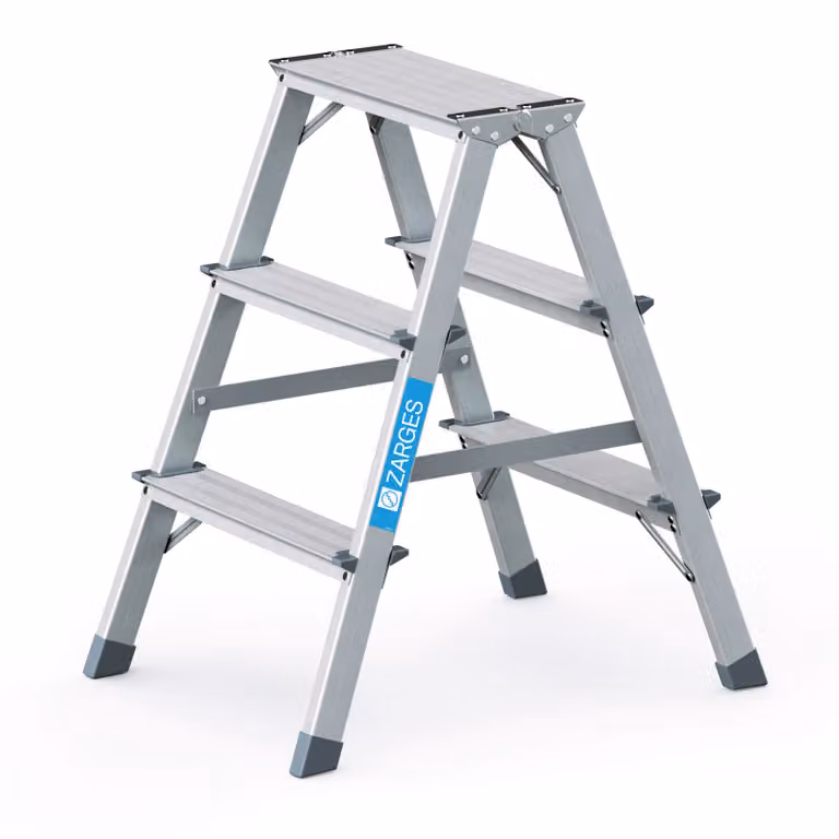 Scala a pioli, alluminio, numero di gradini/altezza piattaforma mm: 2 x 3 / 700, dimensioni mm: 2450 x 430