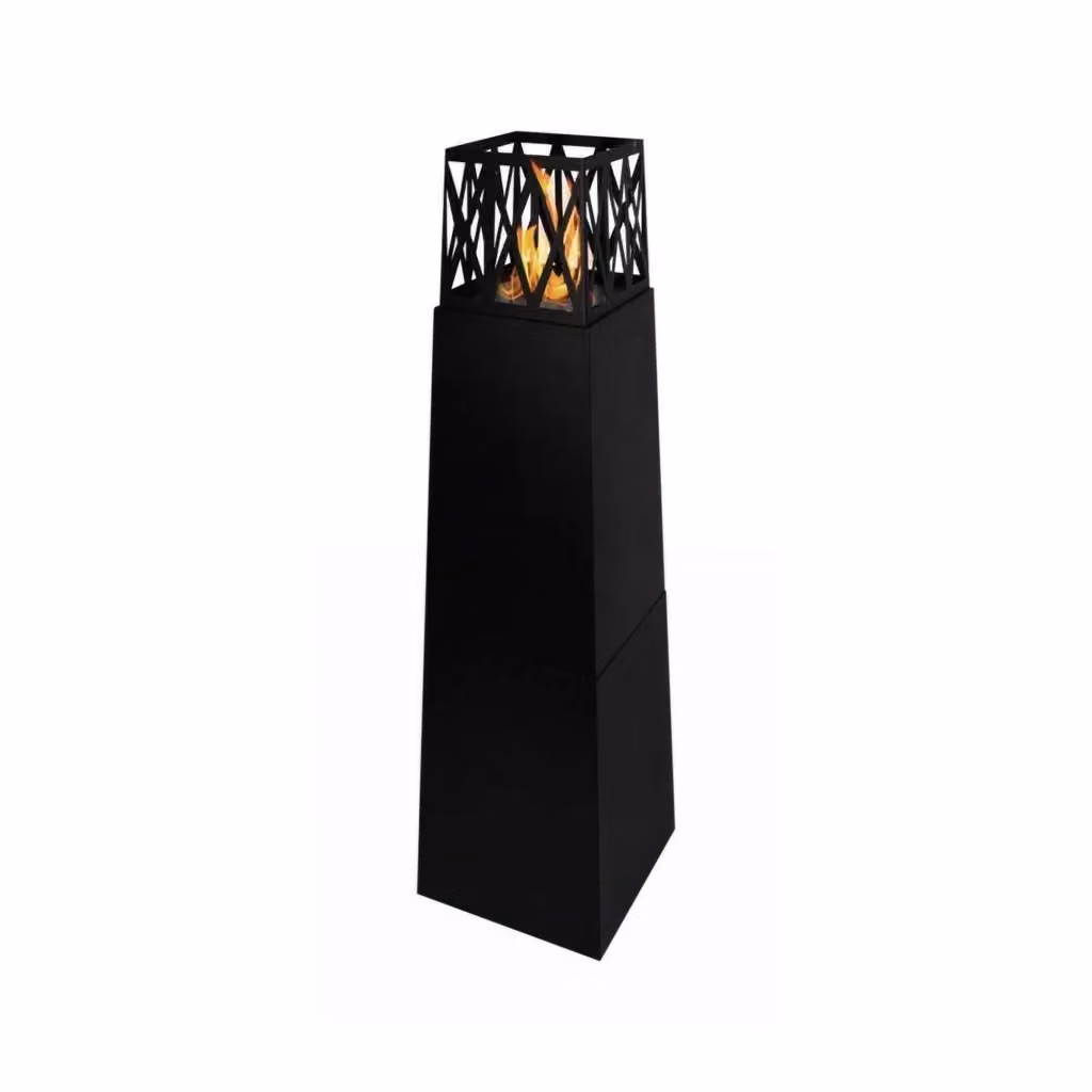 Camino a bioetanolo Arese DMORA Nero L 40 cm, P 40 cm, H 146 cm – 2