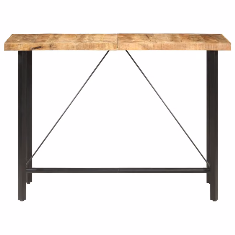 vidaXL Tavolo da bar 150x70x107 cm Legno di mango grezzo