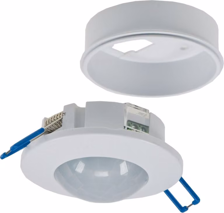 Rilevatore di movimento da incasso a soffitto ChiliTec adatto a 360° FLAT LED, rilevamento di 8 m, bianco, 80x30 mm