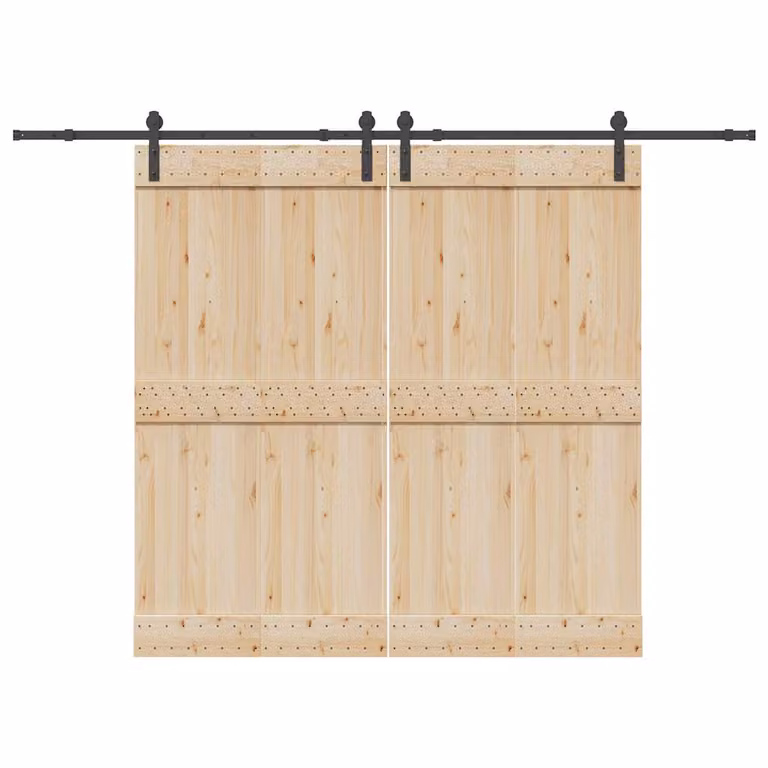 vidaXL Kit di Binari per Porte Scorrevoli in Acciaio Inox Nero Opaco