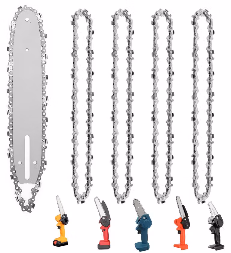 Set di 5 Catene di Ricambio per Mini Motoseghe
