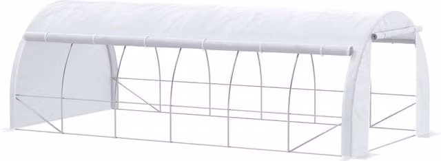 Serra da Giardino Tunnel 6x3x2 m ¨C zephmum ¨C Bianco con 12 Finestre a Rete