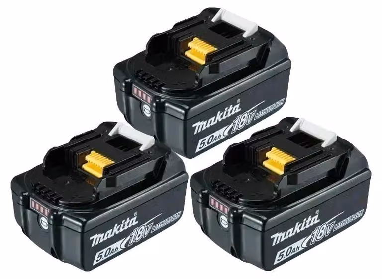Batterie per utensili elettrici, alta capacità, utilizzo sicuro, confezione da 3 batterie da 5.0Ah