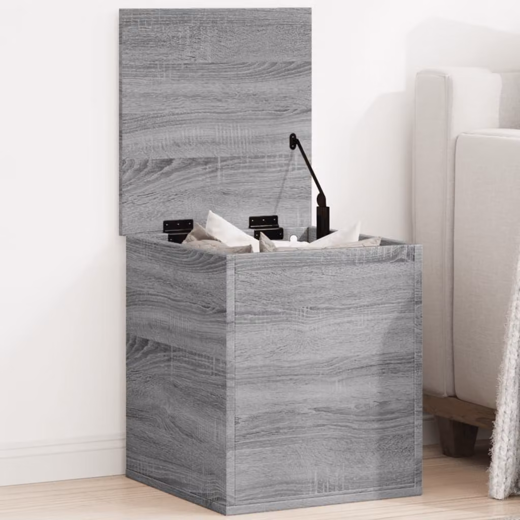 vidaXL Contenitore Grigio Sonoma 40x42x46 cm Legno Multistrato