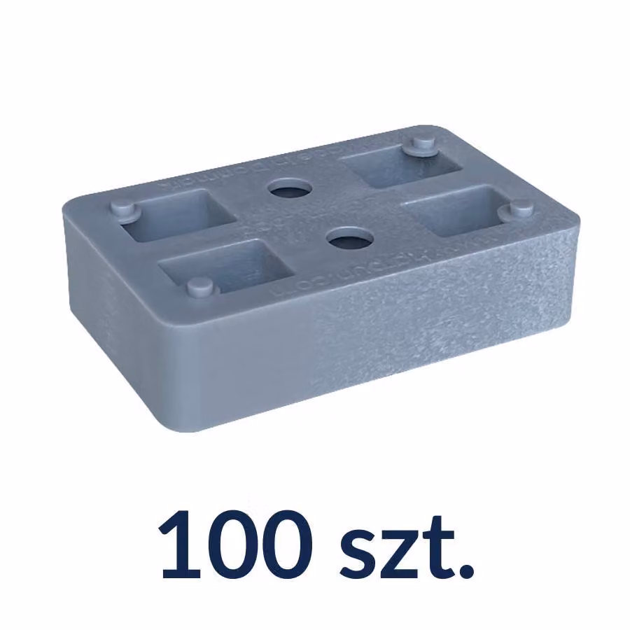 Distanziatori 80x50, spessore 20 mm, distanziatori in plastica per carichi fino a 2 tonnellate, 100 pezzi