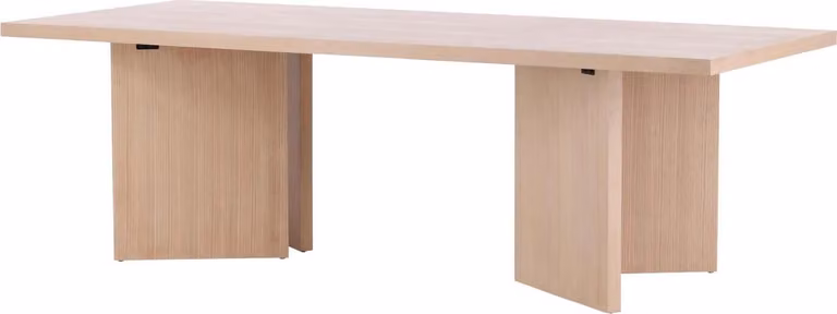 FURNLUX Tavolo da pranzo Bassholmen Oak 100cm / Hauptfarbe: Beige / Dimensioni: 100 x 240 x 75 cm