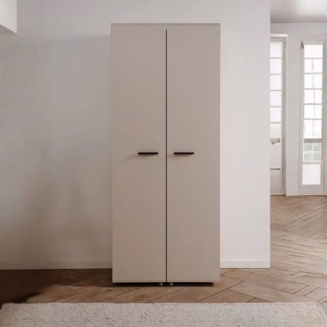 Scarpiera cashmere 2 ante con scomparti Lugo02A 74x34x181