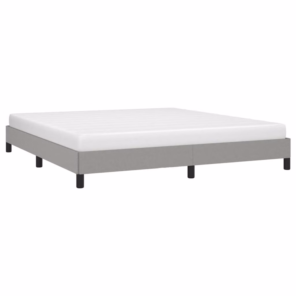 The Living Store Struttura letto grigio chiaro 180×200 cm in tessuto