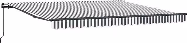 Tenda da Sole | Tenda parasole Retrattile Manuale Antracite e Bianco 400x300 cm