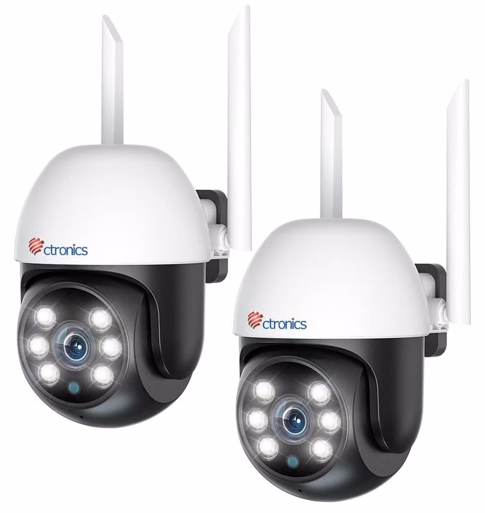 Telecamera da esterno wireless - Risoluzione 1080p - Visione notturna 20 metri - Plastica bianca - Telecamera di sicurezza - Telecamera IP Wi-Fi
