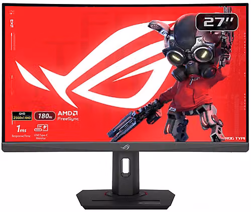 Monitor Gaming Curvo Asus ROG Strix XG27WCS da 27 pollici QHD 1440p 180Hz Nero
