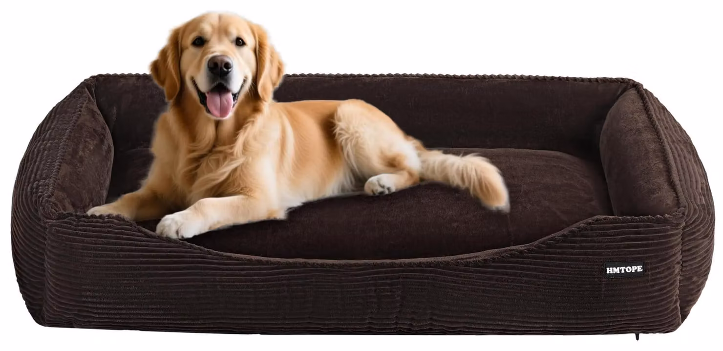 Cuccia per cani in Cordura, rimovibile e lavabile, color marrone, dimensioni 110 x 85 x 27 cm