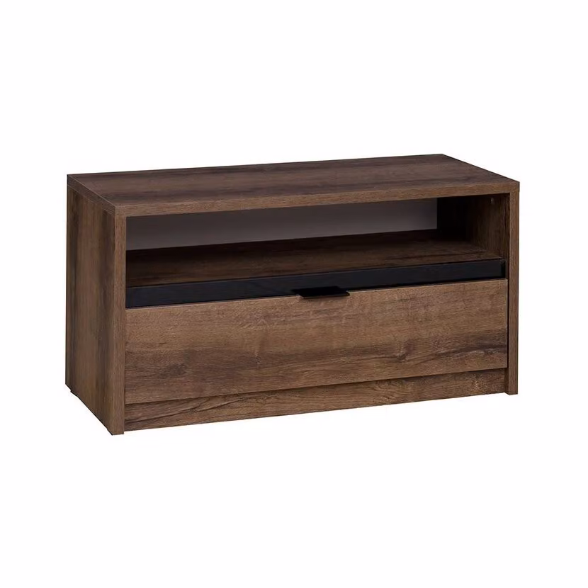 Tavolino per TV 90 cm PEORIA 1 – rovere monastery / nero lucido