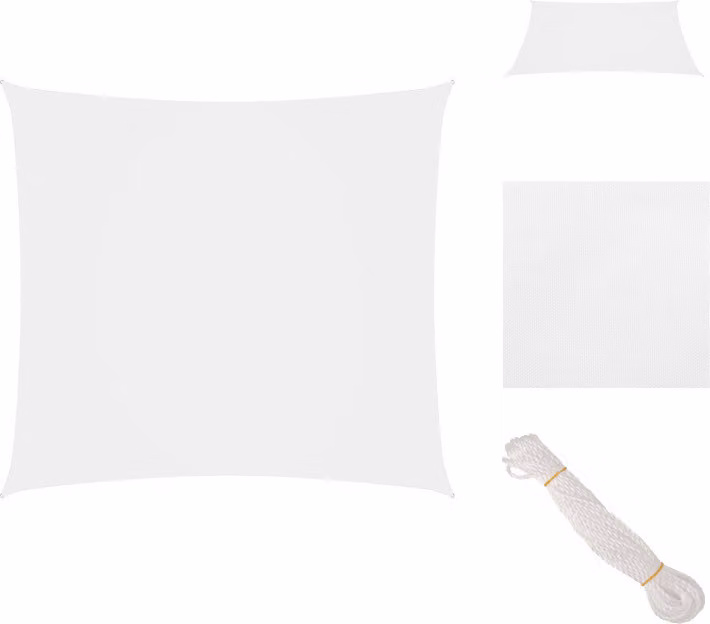 vidaXL Tenda da sole in tessuto Oxford quadrato 7x7 m bianco - Ombrelloni e tende da sole