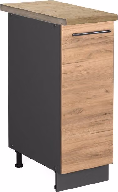 Armadio cucina dispensa alto Fame-Line Rovere dorato/Antracite 30 cm, PL Rovere Vicco