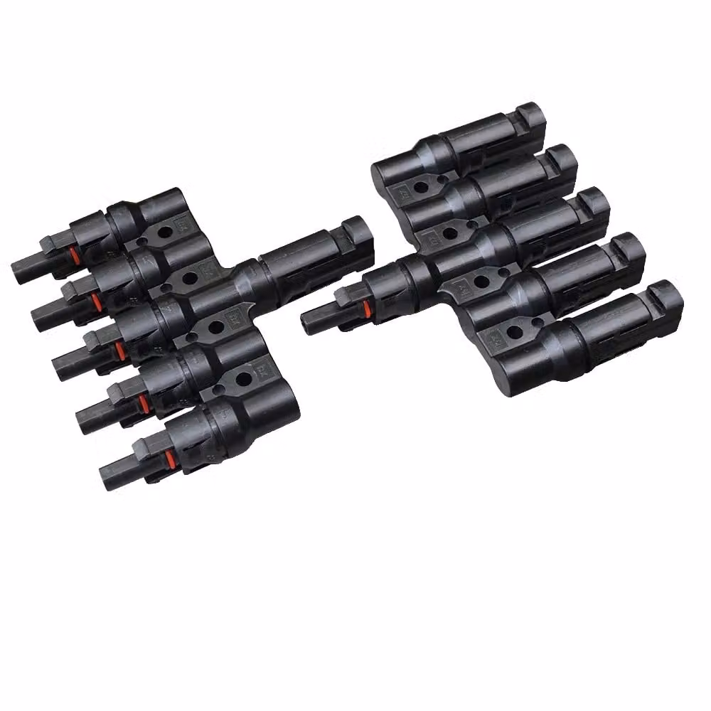 Connettore per pannello solare, adattatore 2-in-1, connessione parallela, 1 coppia di adattatori 5-in-1