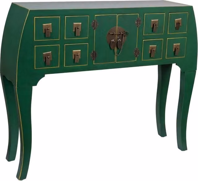 Mobile da ingresso in legno con 4 cassetti e 2 porte 98x26x80h cm