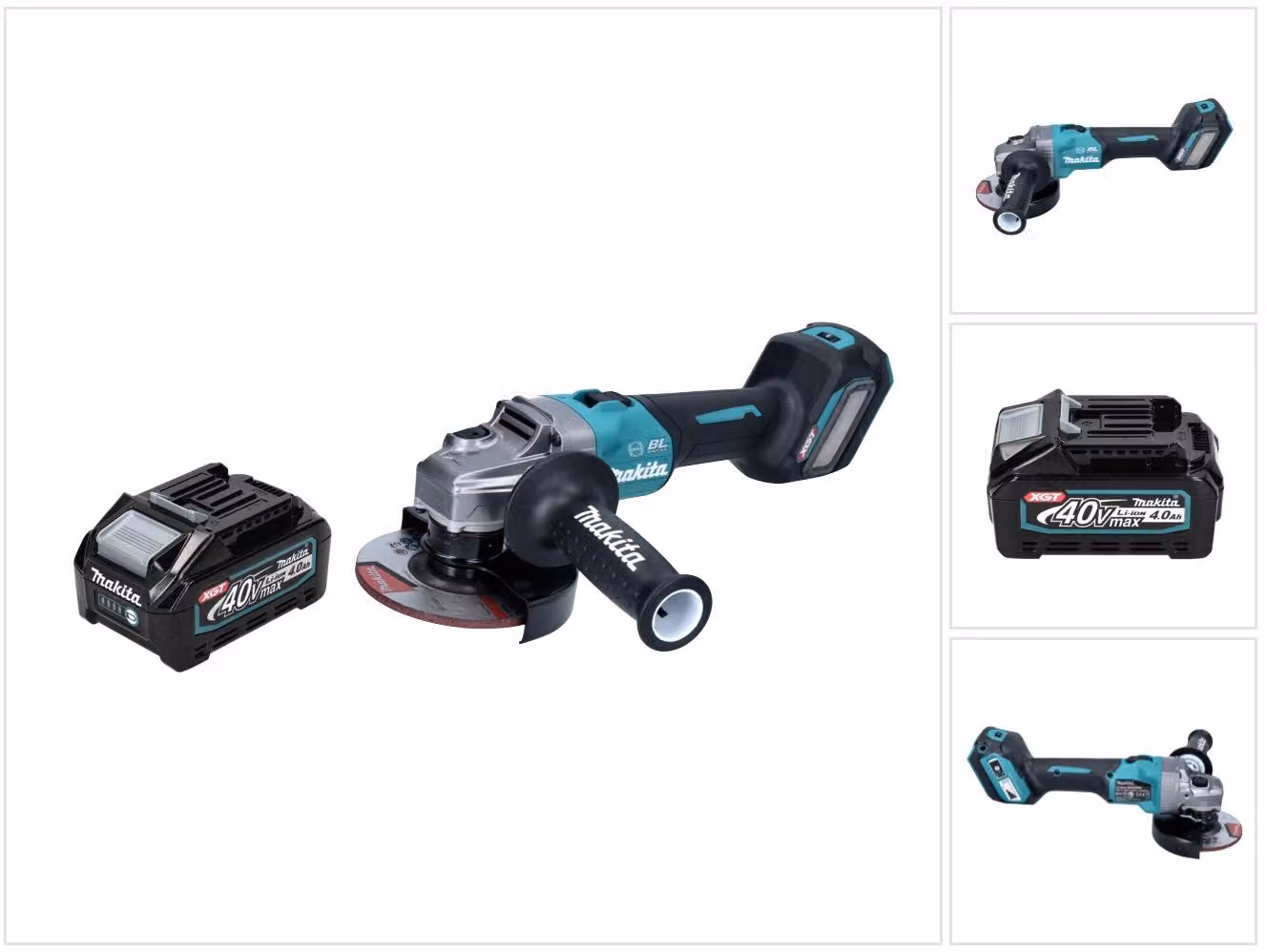 Smerigliatrice angolare a batteria Makita GA 023 GM1 40 V max. 125 mm Brushless XGT + 1x batteria 4,0 Ah - senza caricabatteria