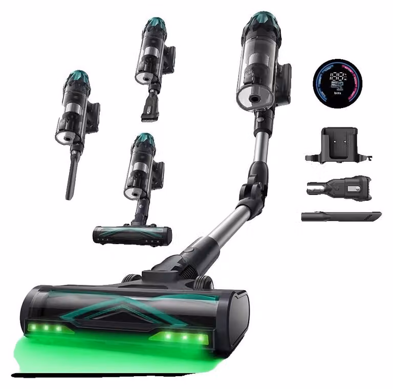 Aspirapolvere, potenza di aspirazione di 65000 Pa, motore brushless da 600W, autonomia di 60 minuti, contenitore della polvere da 1,5 litri, sistema di filtrazione a 6 strati