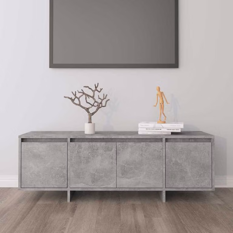 Mobile TV vidaXL Grigio Cemento in Truciolato e MDF, L 120 x P 30 x H 40,5 cm