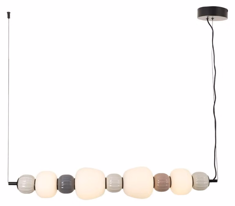 Lampada a sospensione LED scanalata MODERN nero-grigio 32W luce calda 1922 lm vetro dim.: 121x90x14 cm IP20 Maxlight