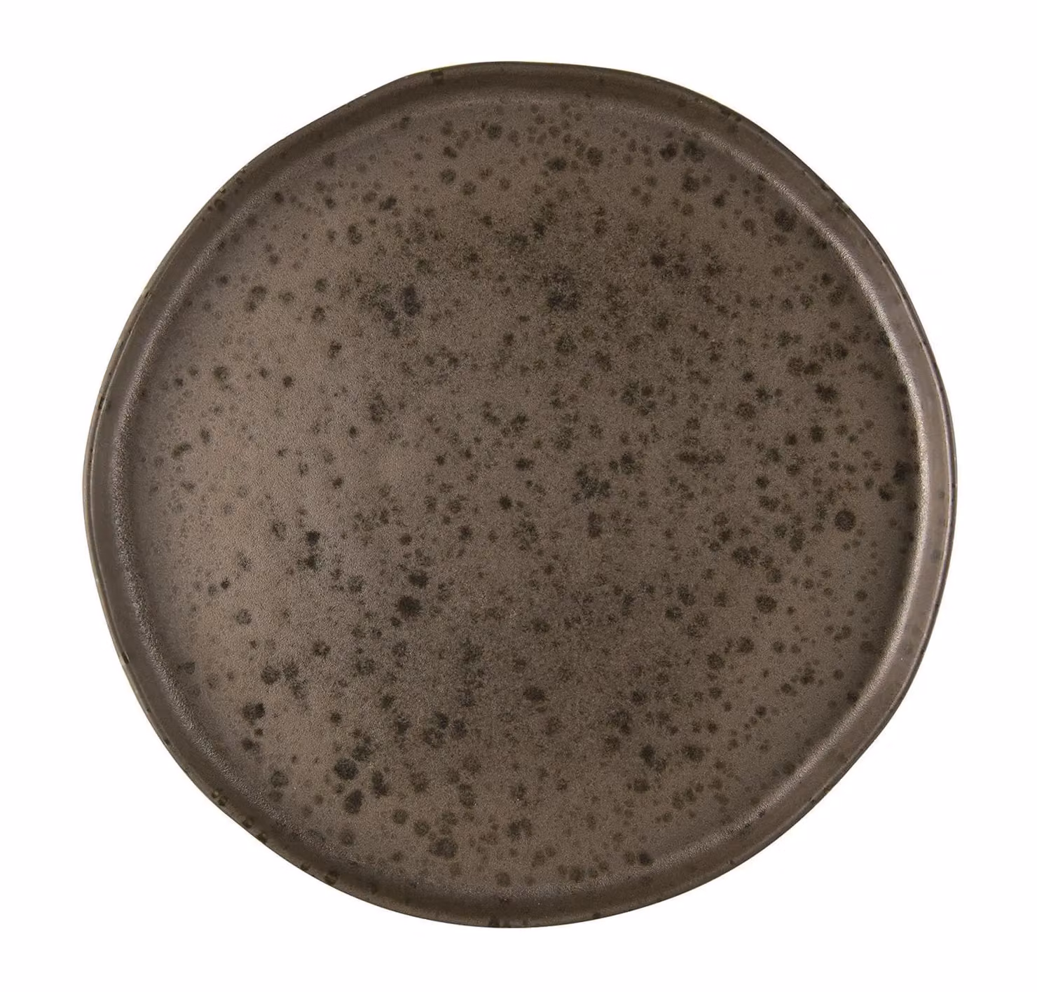 Piatto rotondo marrone con puntini ruggine Le Coq Phobos, diam. 31cm, 6 pezzi