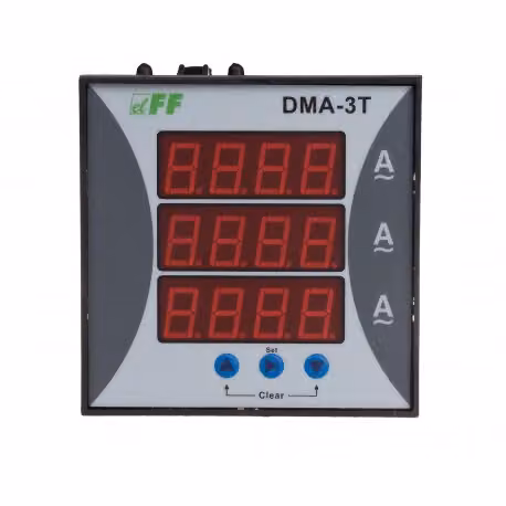 Indicatore di intensità di corrente DMA-3T F&F Quadro Trifase 230 V AC LED a 4 cifre
