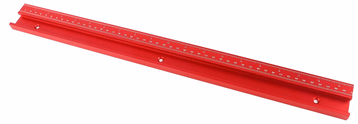 Scivolo per la lavorazione del legno, modello 45, con guida in lega di alluminio, maniglia scorrevole, fessura per il fissaggio di seghe circolari da banco, dimensioni delle parti: 500 mm