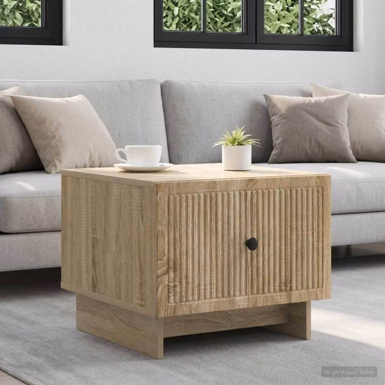 vidaXL Tavolino da salotto moderno in rovere, L/P/H: 49 x 50 x 40 cm
