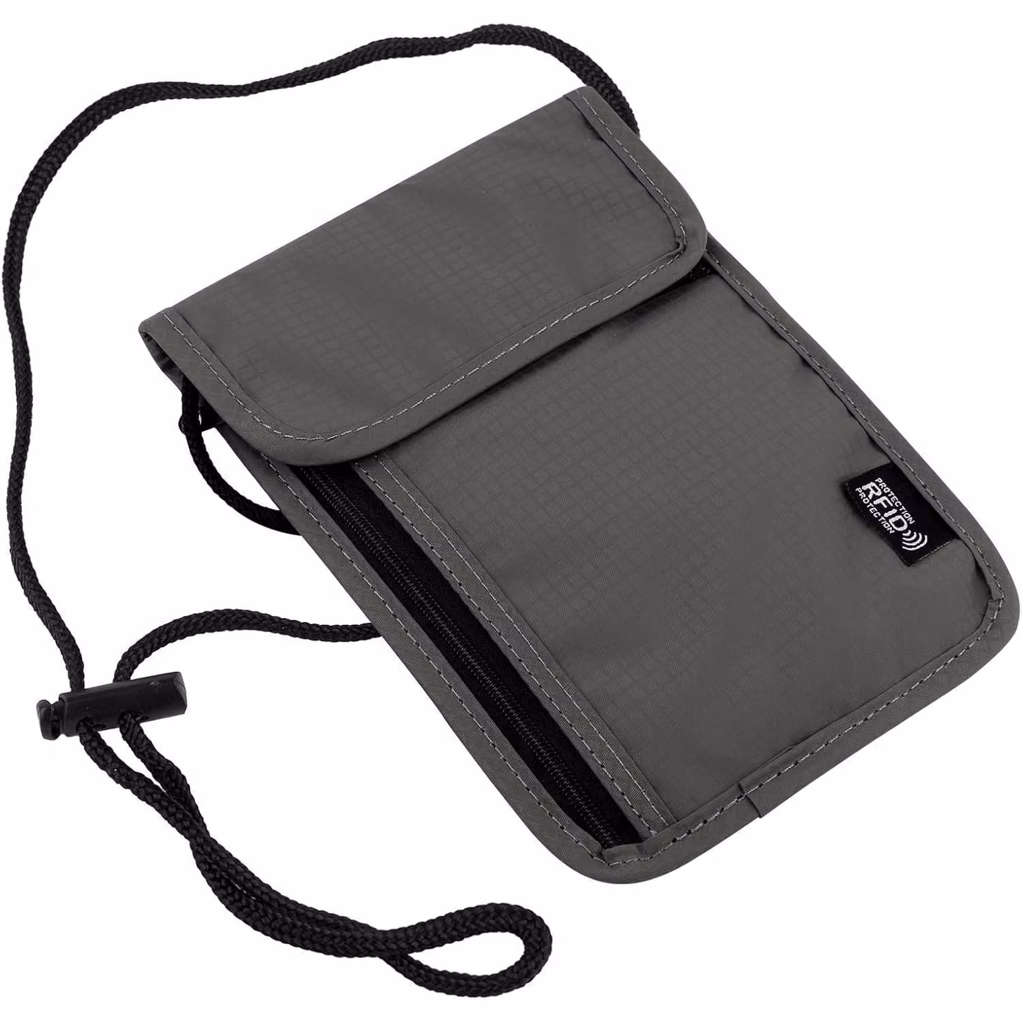 Borsa a tracolla con protezione RFID, antifurto, impermeabile, grigia