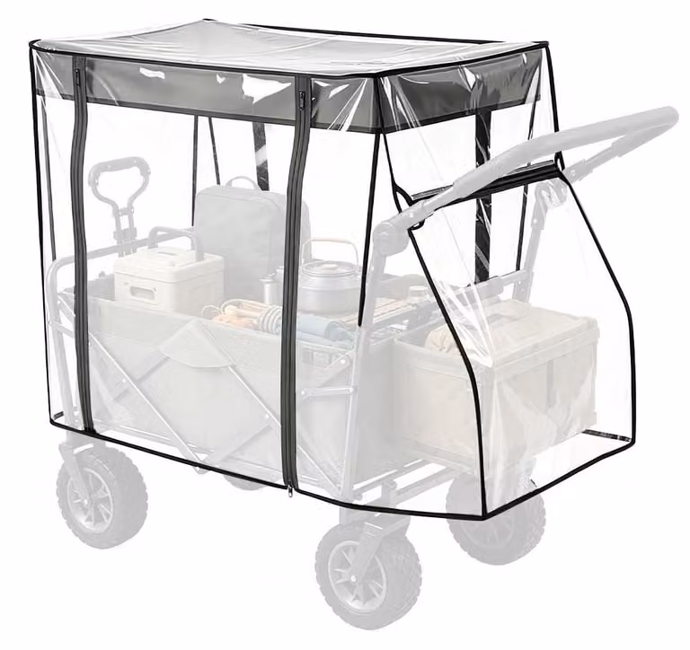Copertura universale impermeabile per carrelli a mano, con cerniera