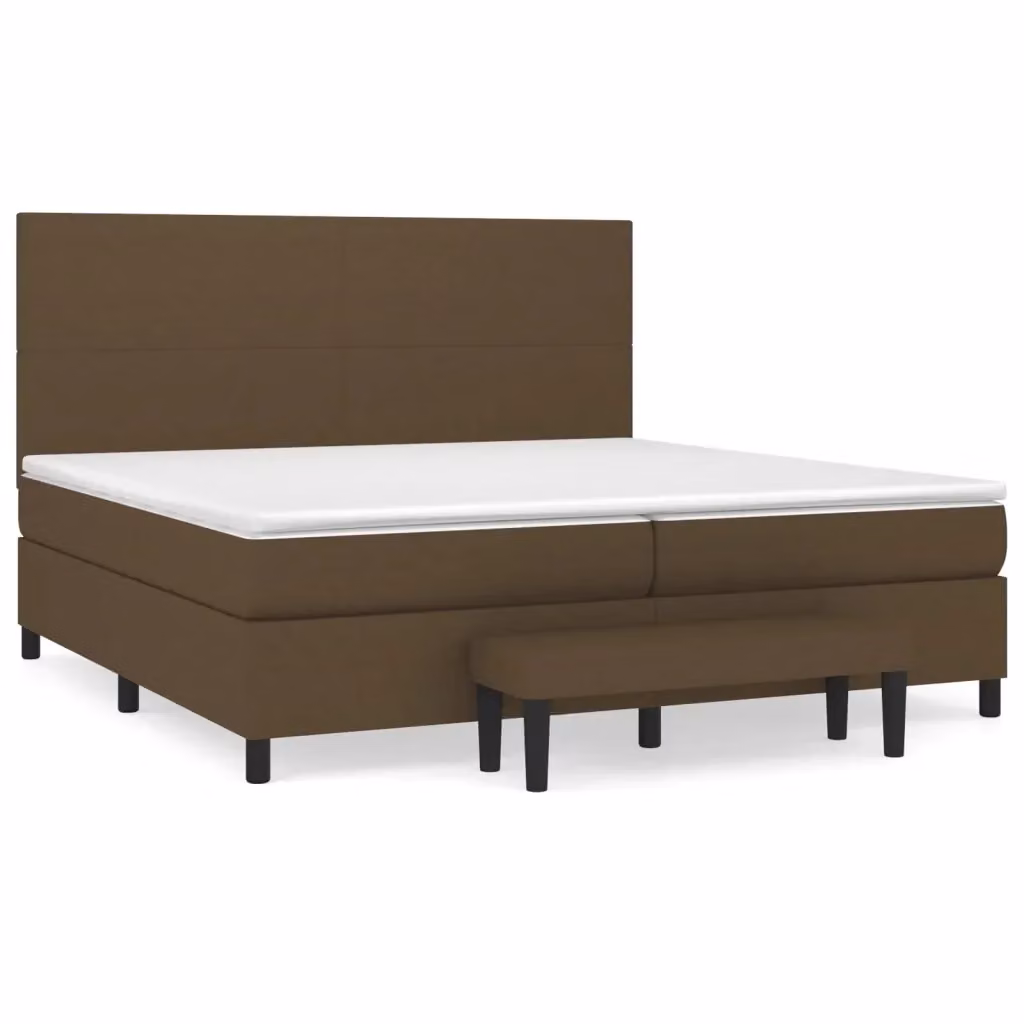 Letto Ibrido con Giroletto a Molle e Materasso vidaXL, Marrone e Bianco, L/P/H: 200 x 200 x 31 cm – 2